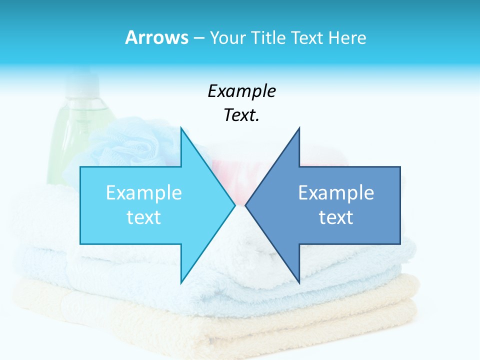 Bath Time - Bottle Of Soap, Sponge And Towels PowerPoint Template