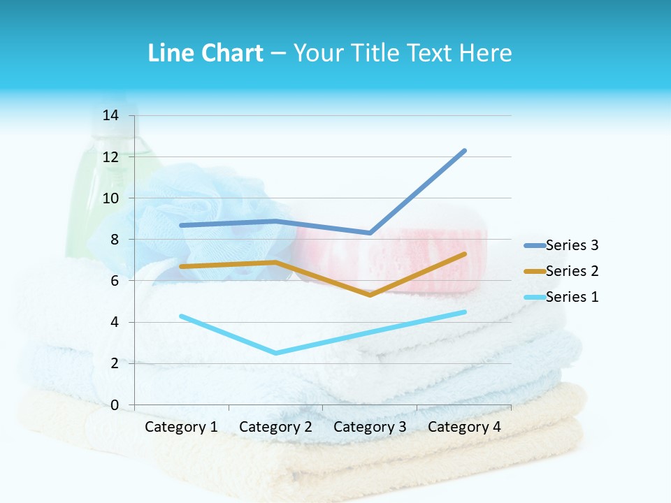 Bath Time - Bottle Of Soap, Sponge And Towels PowerPoint Template