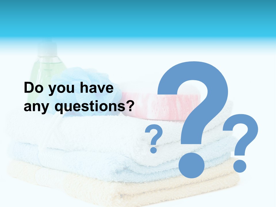 Bath Time - Bottle Of Soap, Sponge And Towels PowerPoint Template