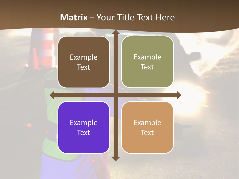 A Traffic Officer Directing Traffic On A Busy Road PowerPoint Template