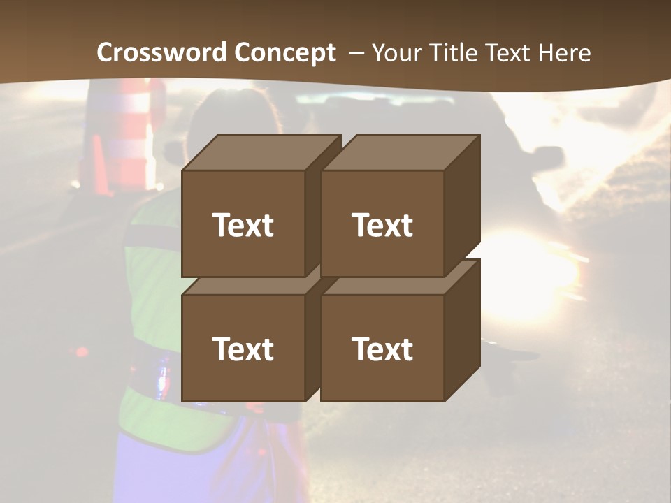 A Traffic Officer Directing Traffic On A Busy Road PowerPoint Template