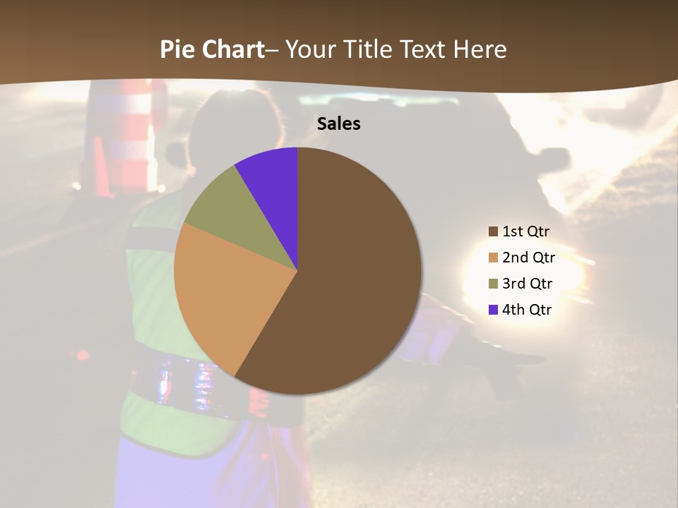 A Traffic Officer Directing Traffic On A Busy Road PowerPoint Template