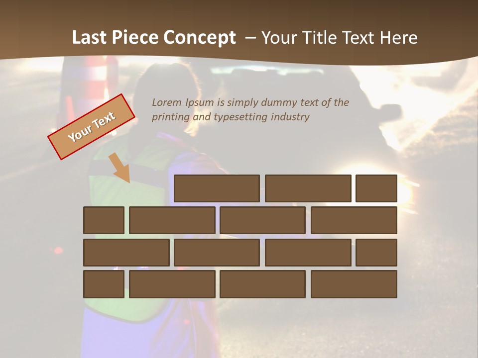 A Traffic Officer Directing Traffic On A Busy Road PowerPoint Template