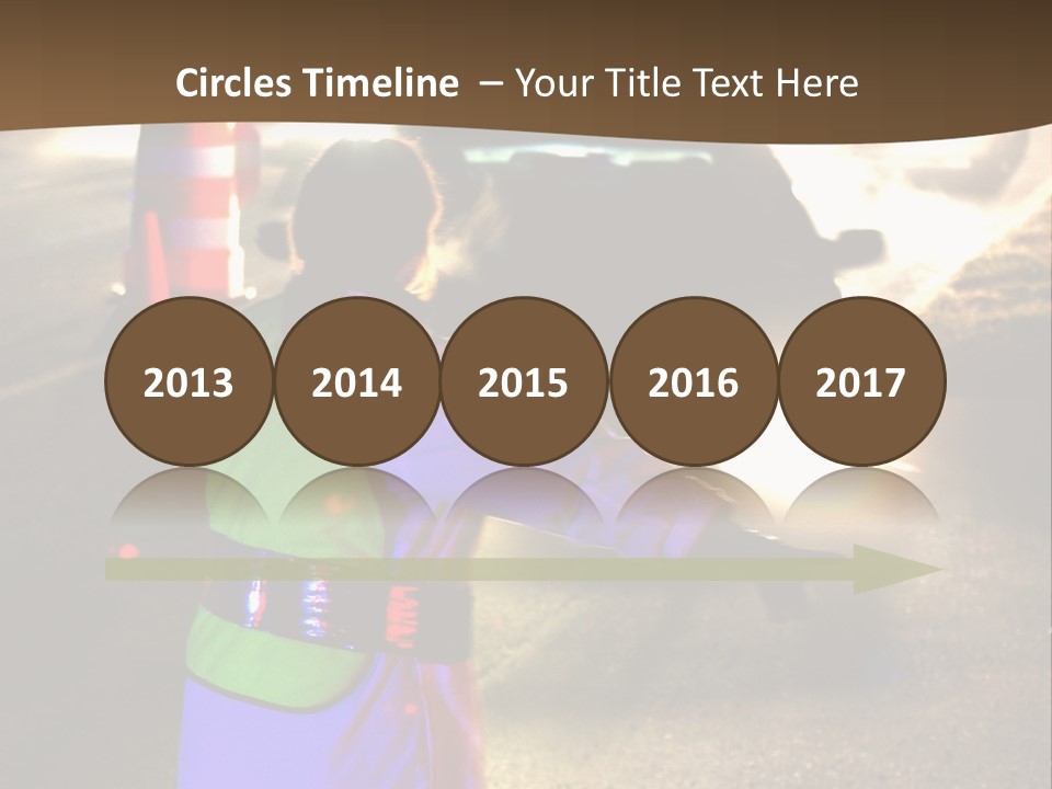 A Traffic Officer Directing Traffic On A Busy Road PowerPoint Template