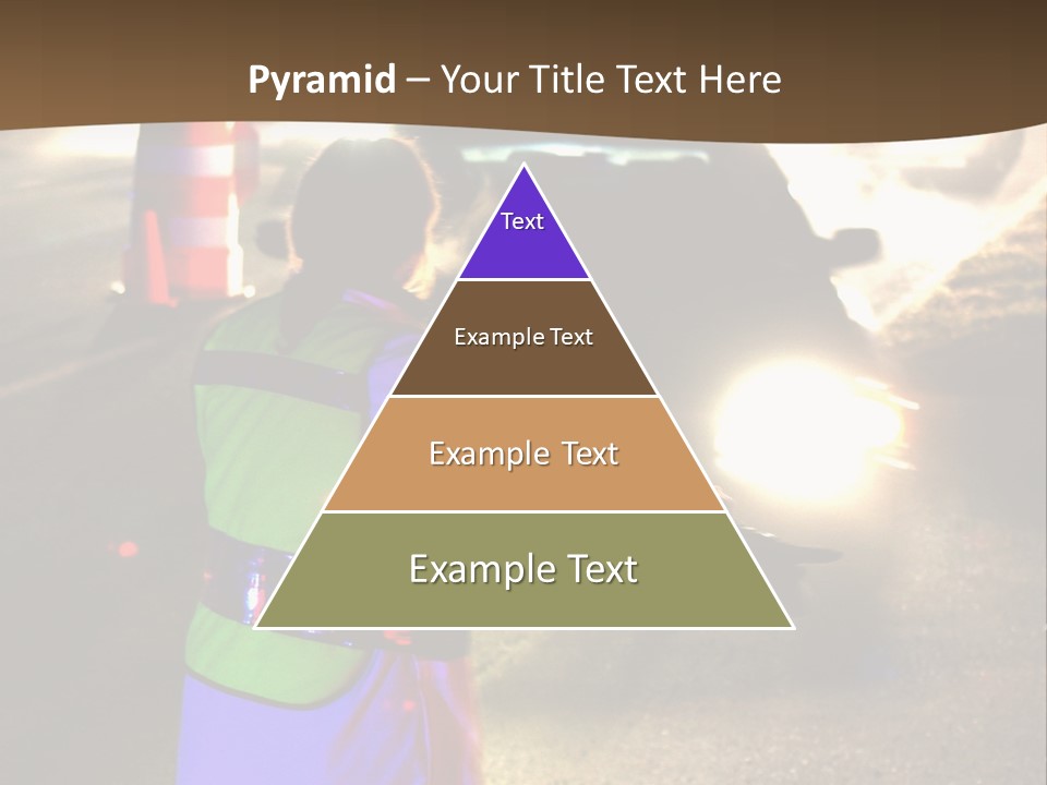 A Traffic Officer Directing Traffic On A Busy Road PowerPoint Template