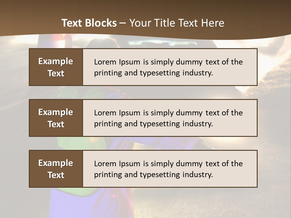 A Traffic Officer Directing Traffic On A Busy Road PowerPoint Template