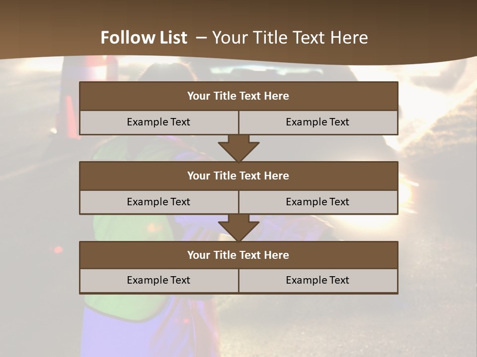 A Traffic Officer Directing Traffic On A Busy Road PowerPoint Template