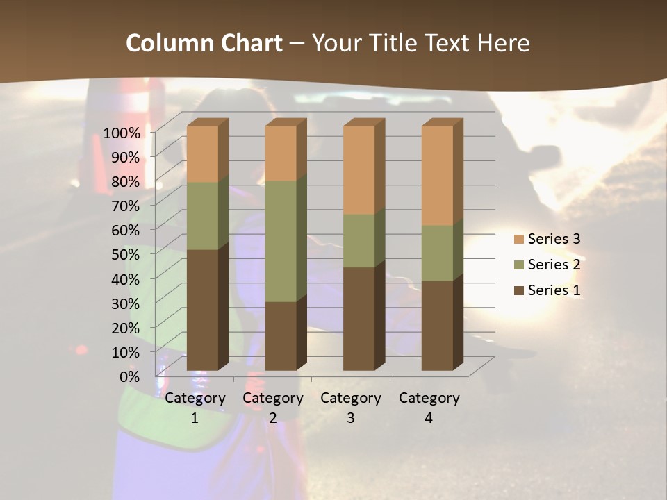 A Traffic Officer Directing Traffic On A Busy Road PowerPoint Template