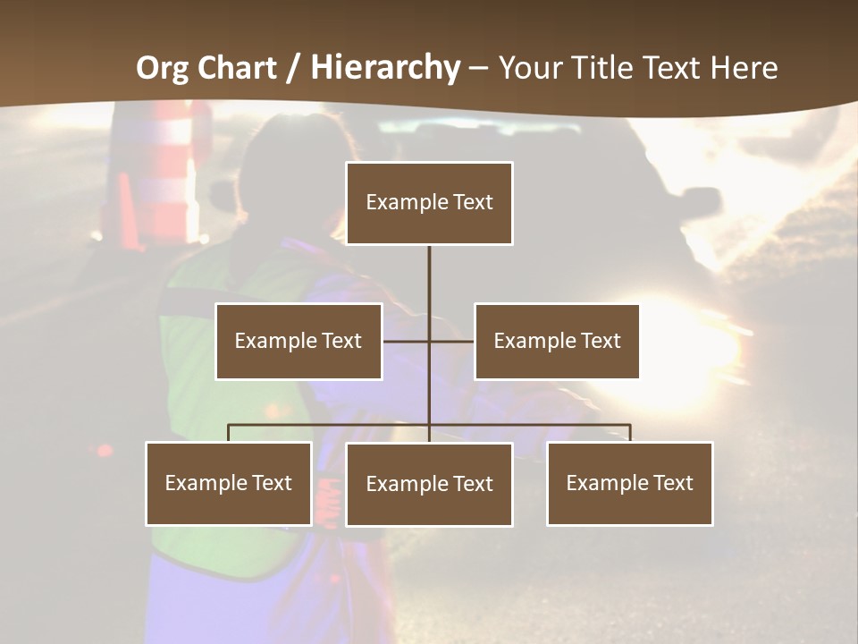 A Traffic Officer Directing Traffic On A Busy Road PowerPoint Template