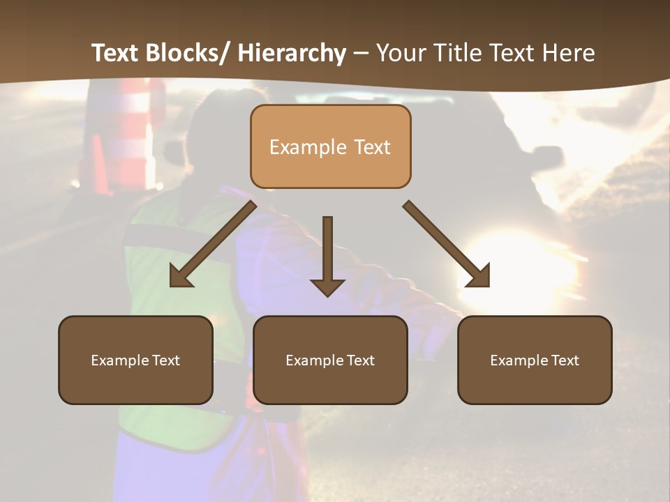 A Traffic Officer Directing Traffic On A Busy Road PowerPoint Template