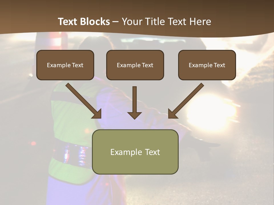 A Traffic Officer Directing Traffic On A Busy Road PowerPoint Template