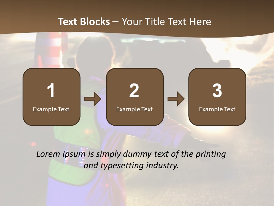 A Traffic Officer Directing Traffic On A Busy Road PowerPoint Template