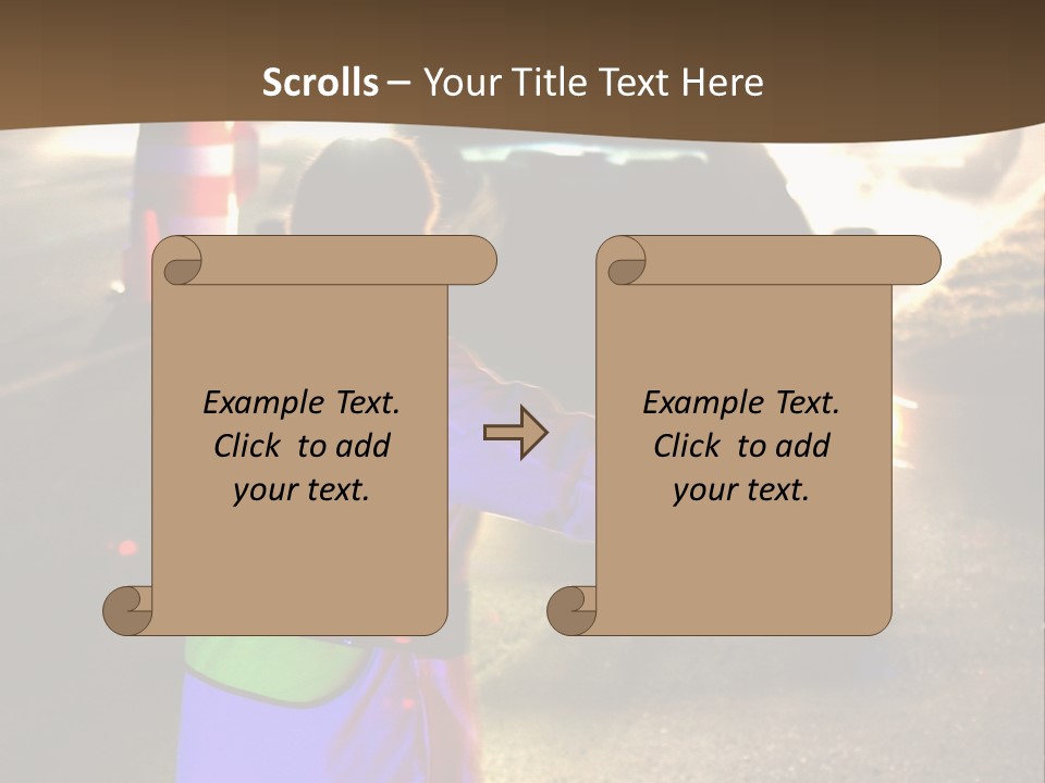 A Traffic Officer Directing Traffic On A Busy Road PowerPoint Template