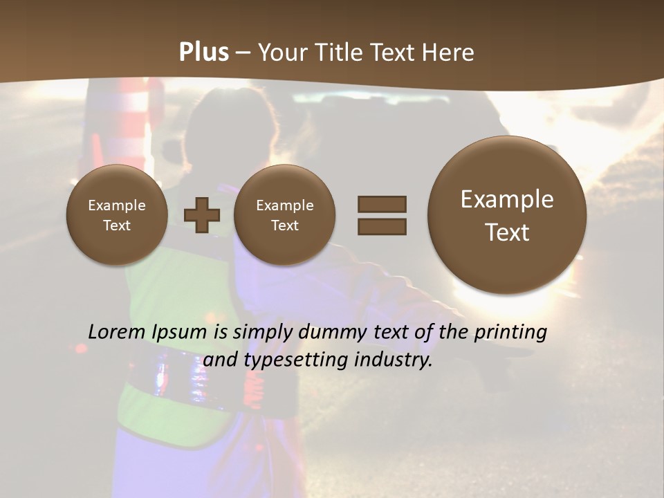 A Traffic Officer Directing Traffic On A Busy Road PowerPoint Template