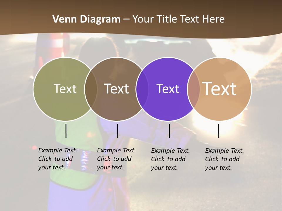 A Traffic Officer Directing Traffic On A Busy Road PowerPoint Template