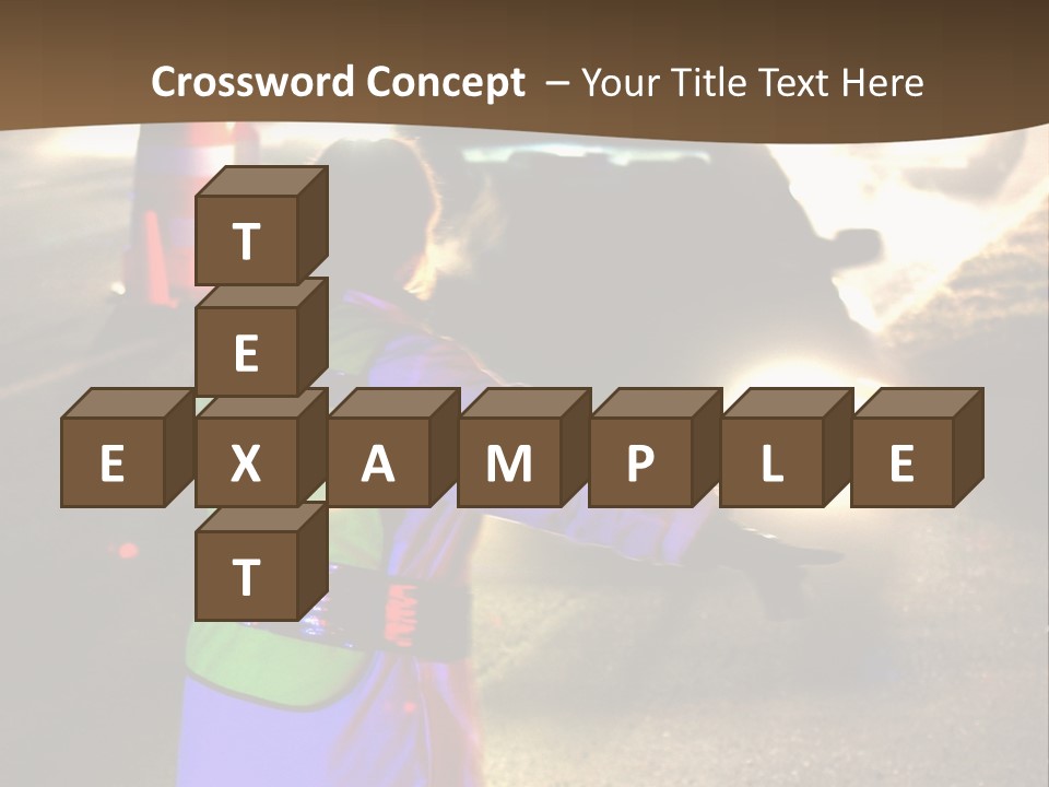 A Traffic Officer Directing Traffic On A Busy Road PowerPoint Template