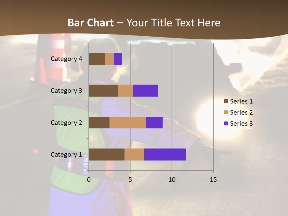 A Traffic Officer Directing Traffic On A Busy Road PowerPoint Template