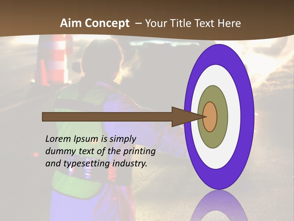 A Traffic Officer Directing Traffic On A Busy Road PowerPoint Template