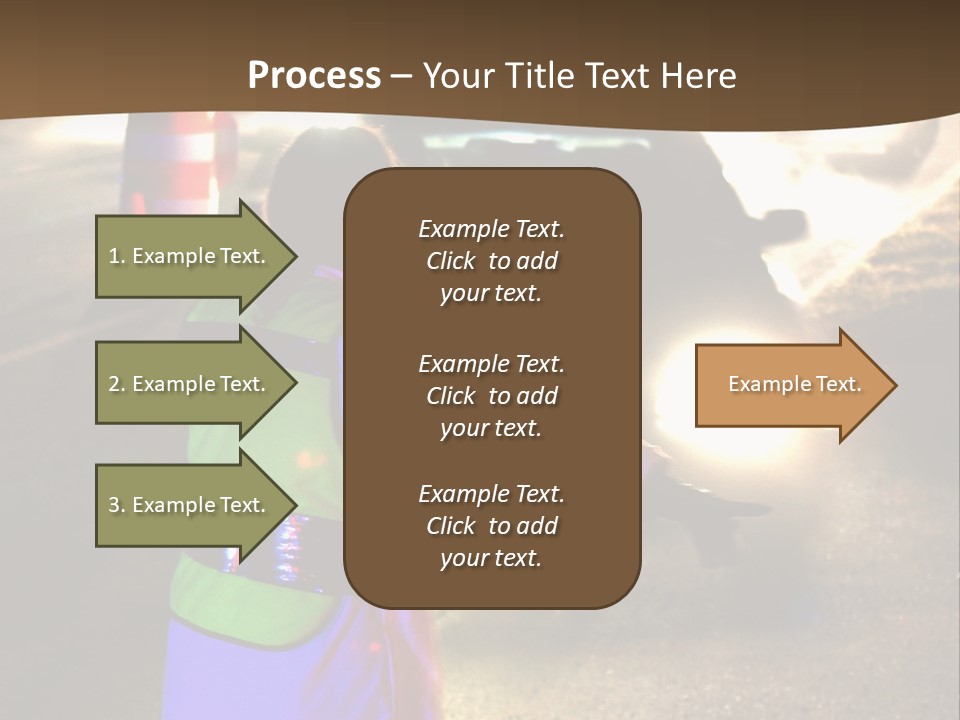 A Traffic Officer Directing Traffic On A Busy Road PowerPoint Template