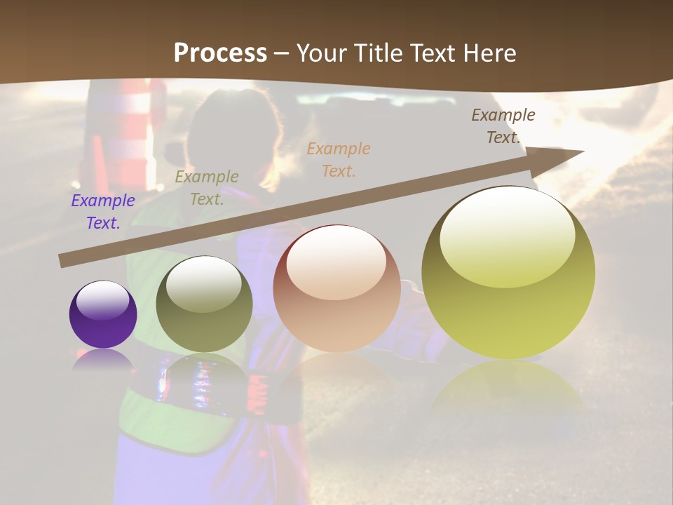 A Traffic Officer Directing Traffic On A Busy Road PowerPoint Template
