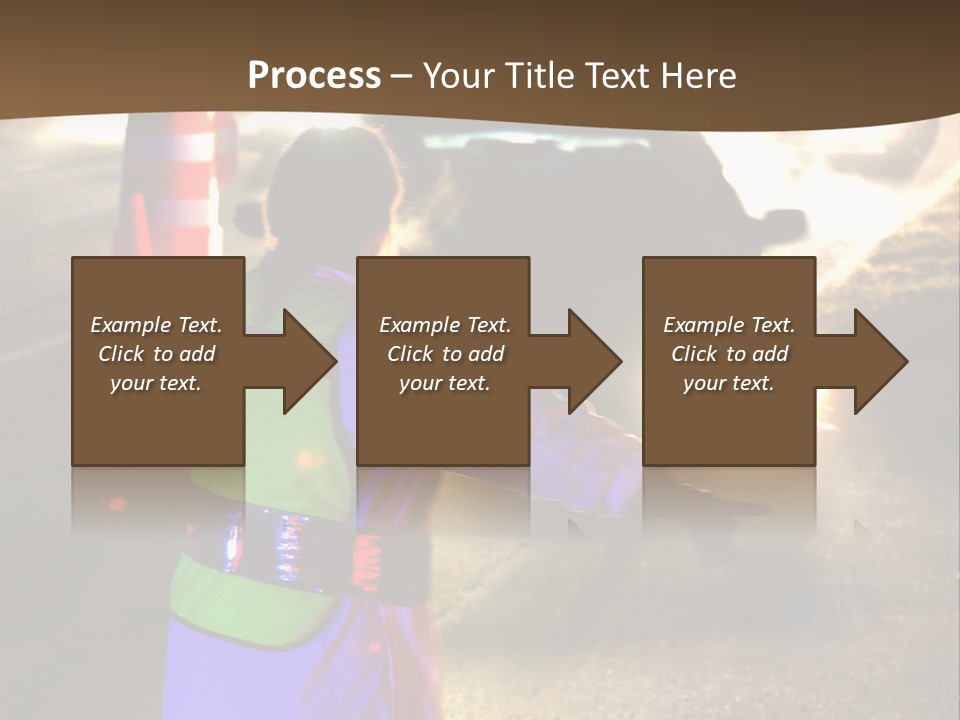 A Traffic Officer Directing Traffic On A Busy Road PowerPoint Template