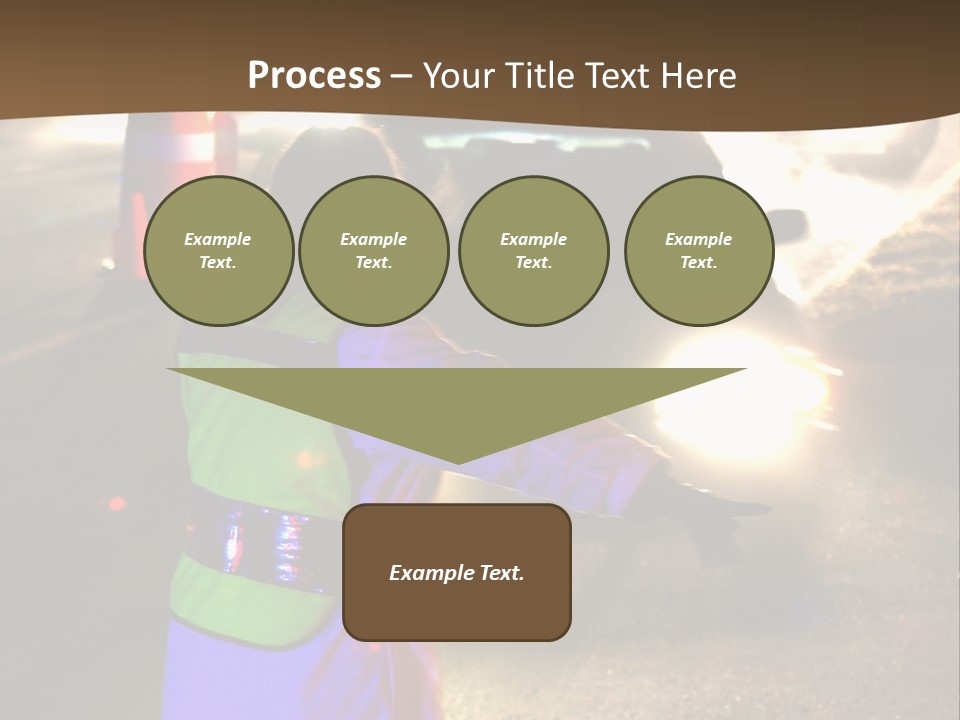 A Traffic Officer Directing Traffic On A Busy Road PowerPoint Template