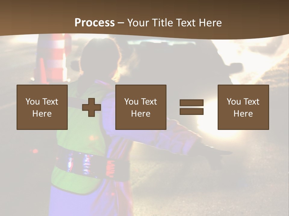 A Traffic Officer Directing Traffic On A Busy Road PowerPoint Template