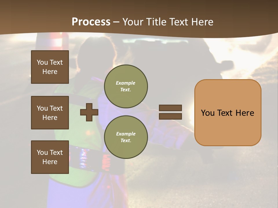 A Traffic Officer Directing Traffic On A Busy Road PowerPoint Template