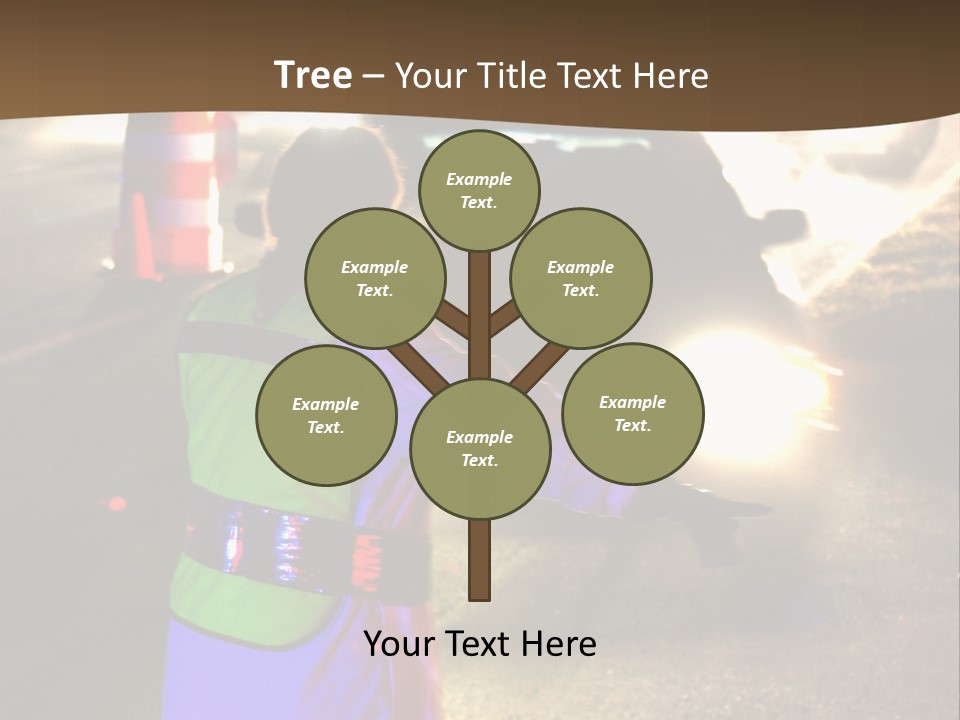 A Traffic Officer Directing Traffic On A Busy Road PowerPoint Template