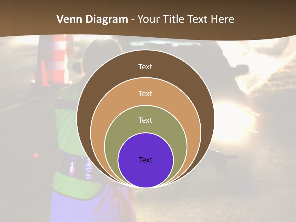 A Traffic Officer Directing Traffic On A Busy Road PowerPoint Template