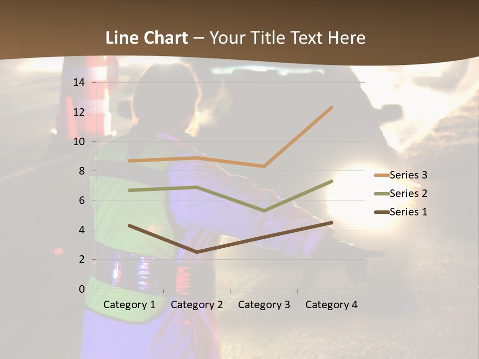A Traffic Officer Directing Traffic On A Busy Road PowerPoint Template
