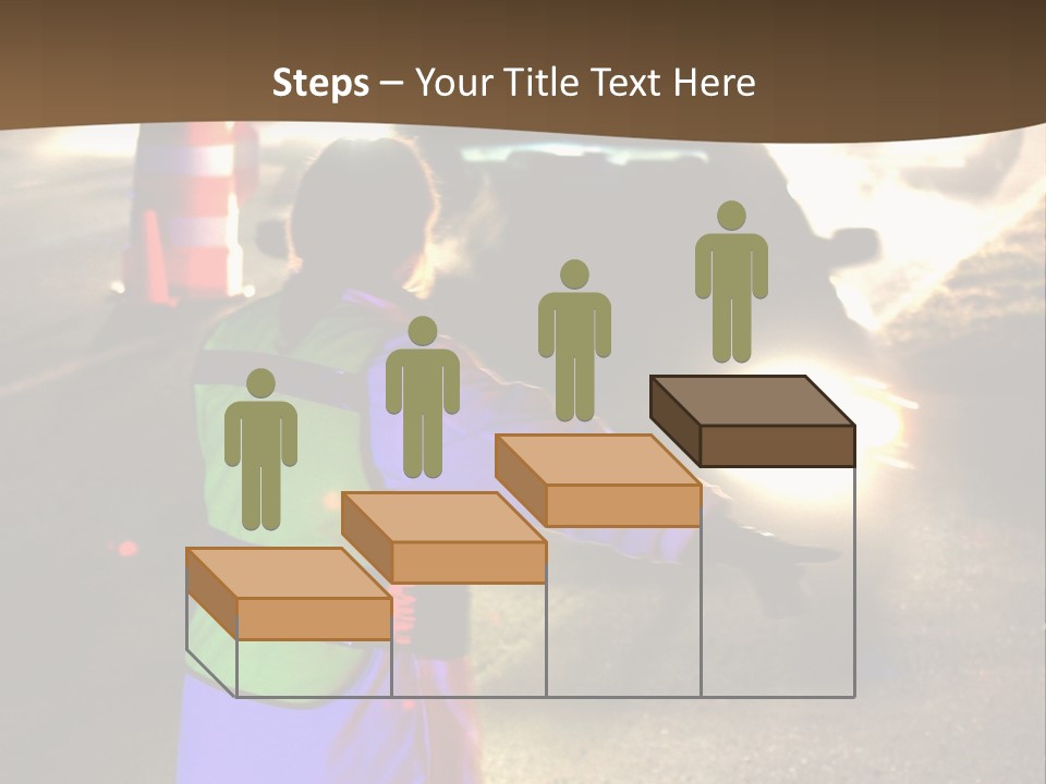 A Traffic Officer Directing Traffic On A Busy Road PowerPoint Template