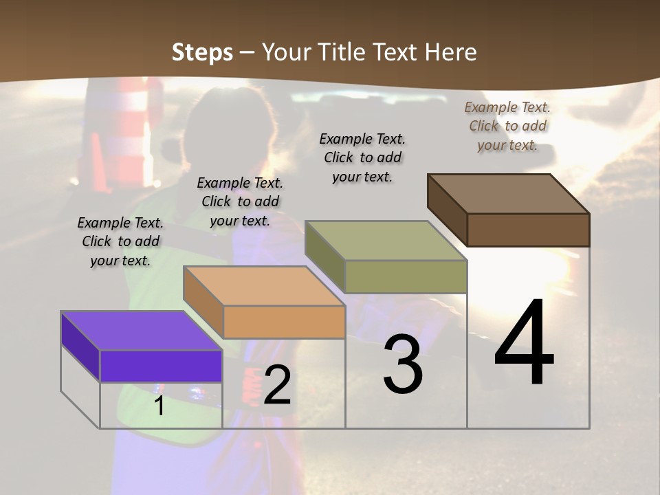 A Traffic Officer Directing Traffic On A Busy Road PowerPoint Template