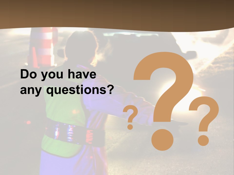 A Traffic Officer Directing Traffic On A Busy Road PowerPoint Template