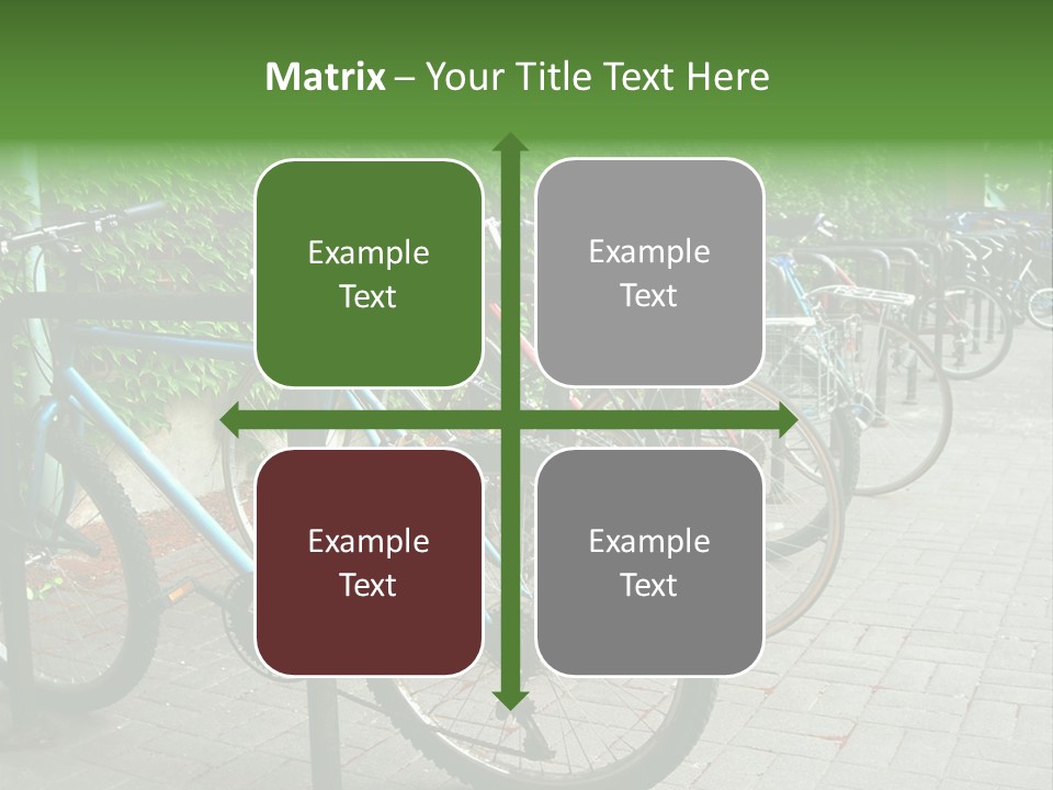 Bicycles In Rack PowerPoint Template