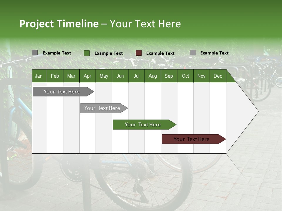 Bicycles In Rack PowerPoint Template