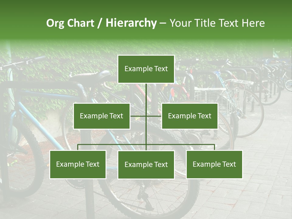 Bicycles In Rack PowerPoint Template