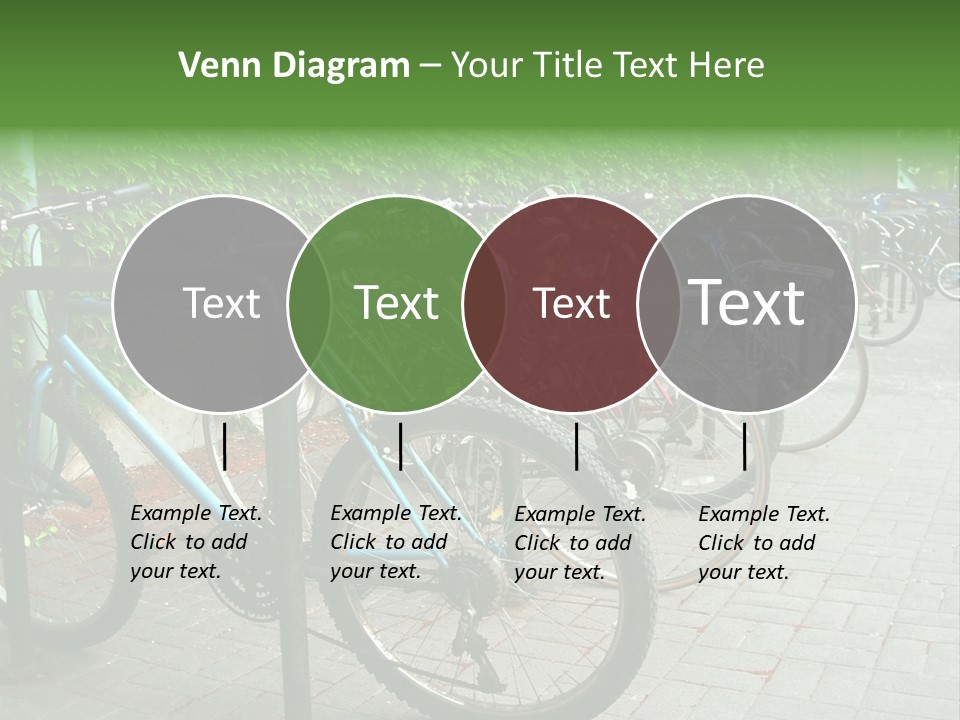 Bicycles In Rack PowerPoint Template