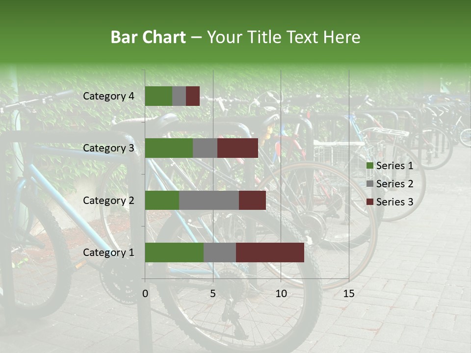 Bicycles In Rack PowerPoint Template