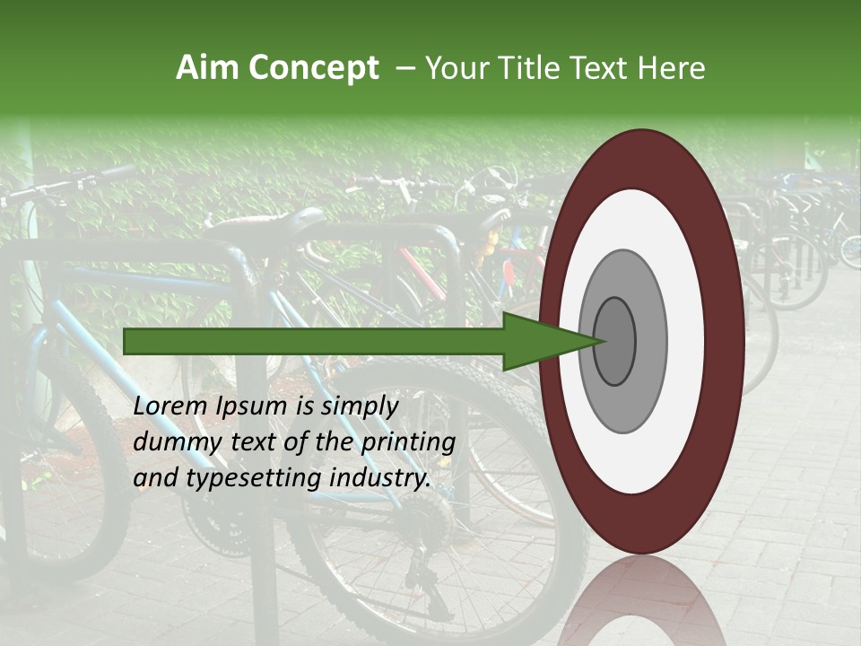 Bicycles In Rack PowerPoint Template