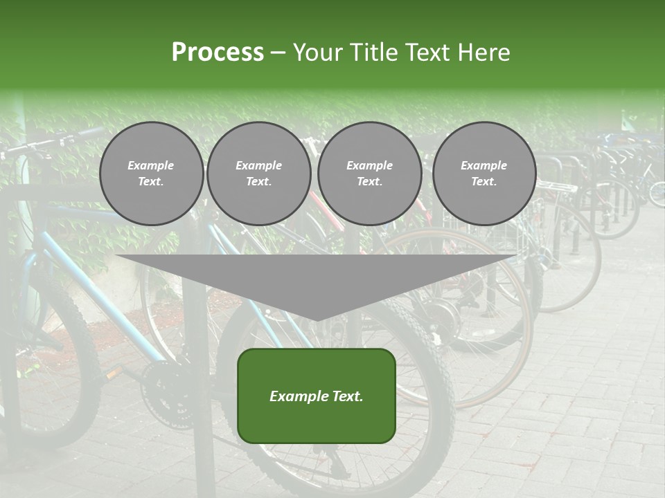 Bicycles In Rack PowerPoint Template