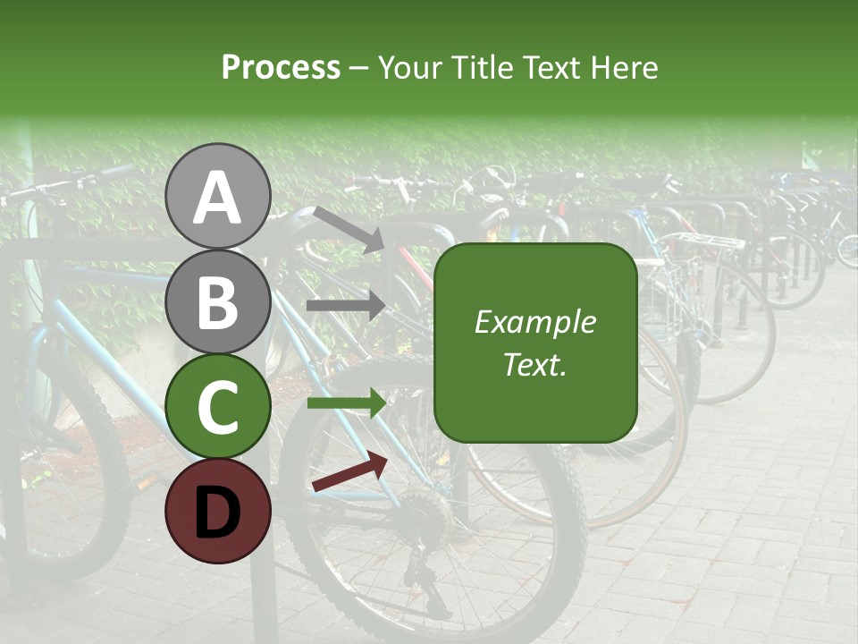 Bicycles In Rack PowerPoint Template