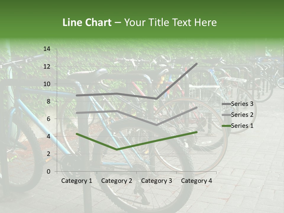 Bicycles In Rack PowerPoint Template