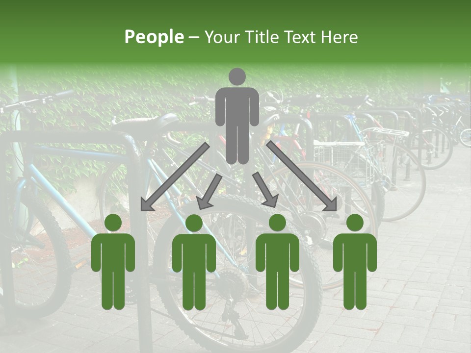 Bicycles In Rack PowerPoint Template