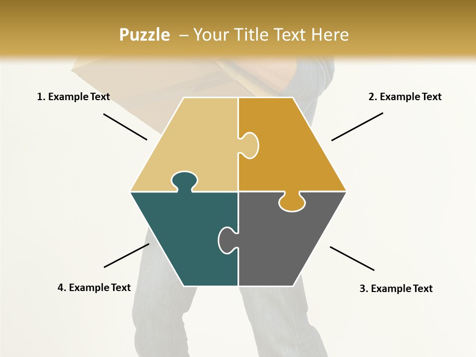 Tired Young Man Holding Cardboards. Looking At Camera. Gray Background, Whole Body PowerPoint Template