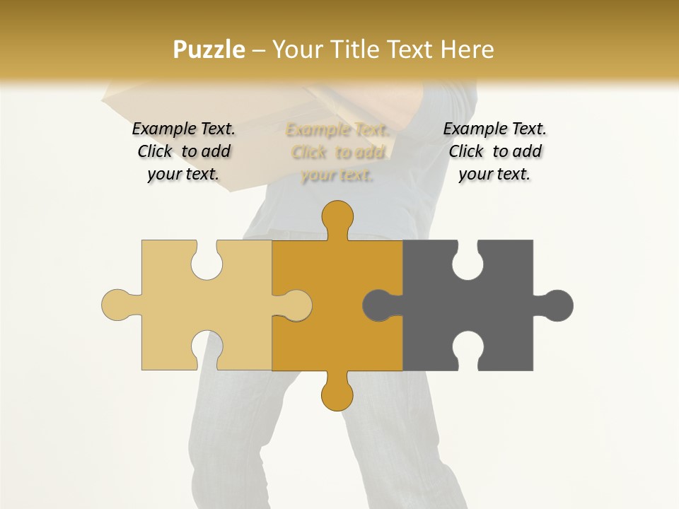 Tired Young Man Holding Cardboards. Looking At Camera. Gray Background, Whole Body PowerPoint Template