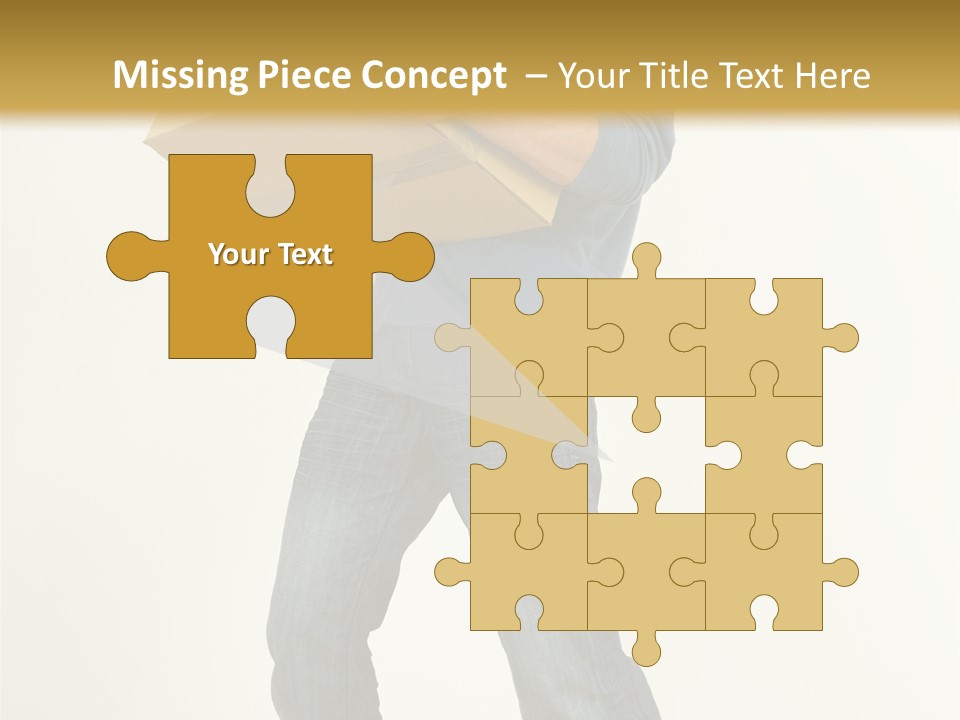 Tired Young Man Holding Cardboards. Looking At Camera. Gray Background, Whole Body PowerPoint Template