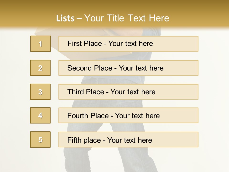 Tired Young Man Holding Cardboards. Looking At Camera. Gray Background, Whole Body PowerPoint Template