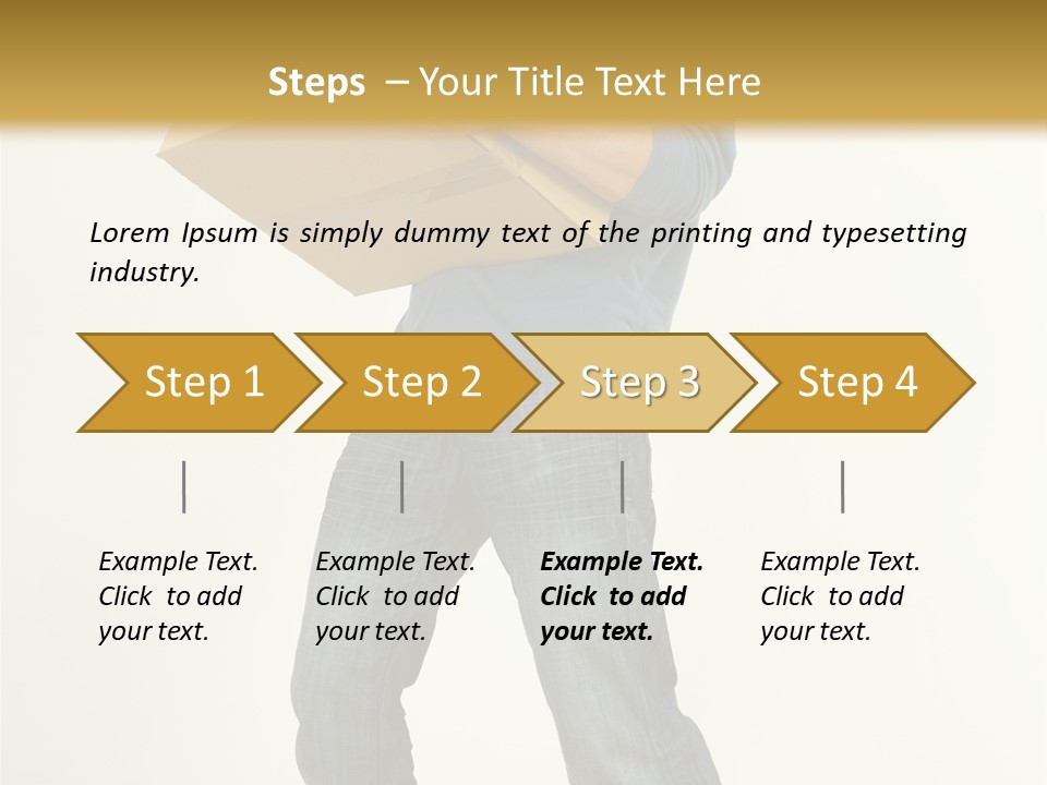 Tired Young Man Holding Cardboards. Looking At Camera. Gray Background, Whole Body PowerPoint Template