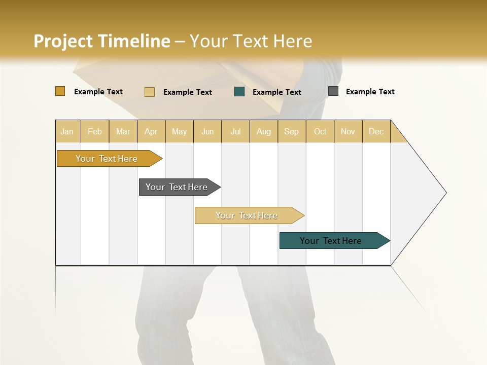 Tired Young Man Holding Cardboards. Looking At Camera. Gray Background, Whole Body PowerPoint Template